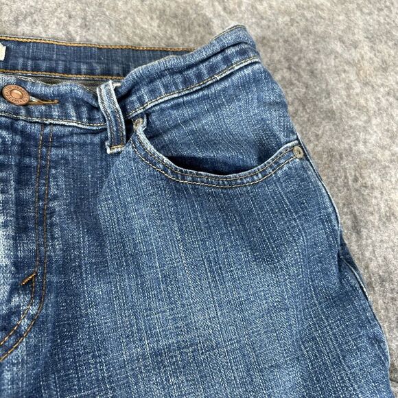 Levis 505 Straight Leg Jeans Womens 12M Blue Denim Mid Rise Zip Fly 5-Pockets - Picture 8 of 16